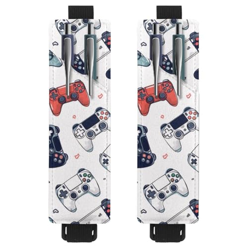 VAPOKF 2 Stück Verstellbarer Gummiband-Stifthalter für Notizbuch, PU-Leder-Stifthalter, Stifteetui für Hardcover-Journals, Bücher, Planer, Ordner, Tablets – Game-Controller VAPOKF 2 Stück Verstellbarer Gummiband-Stifthalter für Notizbuch, PU-Leder-Stifthalter, Stifteetui für Hardcover-Journals, Bücher, Planer, Ordner, Tablets – Game-Controller von VAPOKF