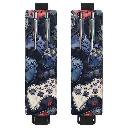 VAPOKF 2 Stück Verstellbarer Gummiband-Stifthalter für Notizbuch, PU-Leder-Stifthalter, Stifteetui für Hardcover-Journals, Bücher, Planer, Ordner, Tablets - Grau-Weiß Gamepad Joysticks VAPOKF 2 Stück Verstellbarer Gummiband-Stifthalter für Notizbuch, PU-Leder-Stifthalter, Stifteetui für Hardcover-Journals, Bücher, Planer, Ordner, Tablets - Grau-Weiß Gamepad Joysticks von VAPOKF