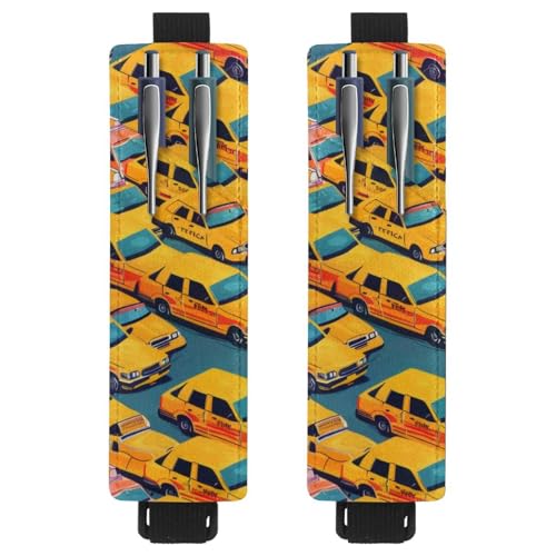 VAPOKF 2 Stück Verstellbarer Gummiband-Stifthalter für Notizbuch, PU-Leder-Stifthalter, Stifteetui für Hardcover-Journals, Bücher, Planer, Ordner, Tablets – überfüllte Taxi-Autos VAPOKF 2 Stück Verstellbarer Gummiband-Stifthalter für Notizbuch, PU-Leder-Stifthalter, Stifteetui für Hardcover-Journals, Bücher, Planer, Ordner, Tablets – überfüllte Taxi-Autos von VAPOKF