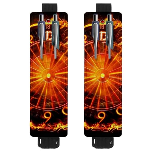 VAPOKF 2 Stück verstellbarer Gummiband-Stifthalter für Notizbuch, PU-Leder-Stifthalter, Stifteetui für Hardcover-Zeitschriften, Bücher, Planer, Ordner, Tablets – Fire Dart Board VAPOKF 2 Stück verstellbarer Gummiband-Stifthalter für Notizbuch, PU-Leder-Stifthalter, Stifteetui für Hardcover-Zeitschriften, Bücher, Planer, Ordner, Tablets – Fire Dart Board von VAPOKF