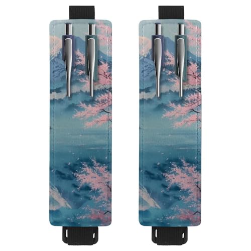 VAPOKF 2 Stück verstellbarer Gummiband-Stifthalter für Notizbuch, PU-Leder-Stifthalter, Stifteetui für Hardcover-Zeitschriften, Bücher, Planer, Ordner, Tablets – Japan Mount Fuji VAPOKF 2 Stück verstellbarer Gummiband-Stifthalter für Notizbuch, PU-Leder-Stifthalter, Stifteetui für Hardcover-Zeitschriften, Bücher, Planer, Ordner, Tablets – Japan Mount Fuji von VAPOKF