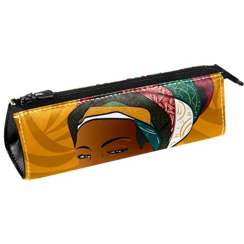 VAPOKF Afrikanische schwarze Mädchen Stift Tasche Schreibwaren Beutel Bleistift Tasche Kosmetiktasche Tasche Compact Zipper Tasche, multi, 5.5 ×6 ×20CM/2.2x2.4x7.9 in, Taschen-Organizer von VAPOKF