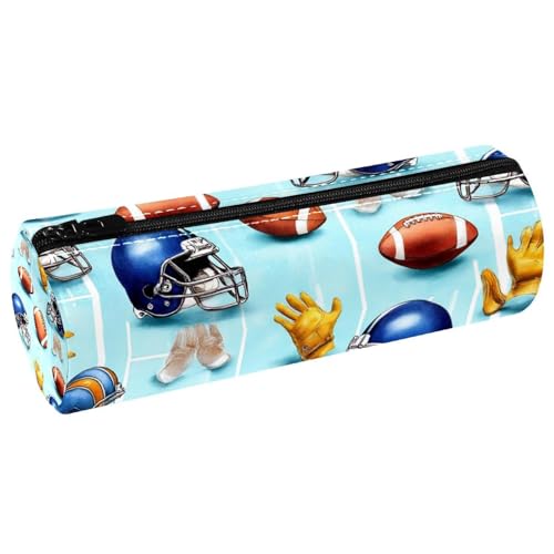 VAPOKF American Football-Helme, Handschuhe, Leder, Stifteetui, Münzbörse, Kosmetiktasche, Make-up-Tasche für Studenten, Schreibwaren, Schule, Büro von VAPOKF
