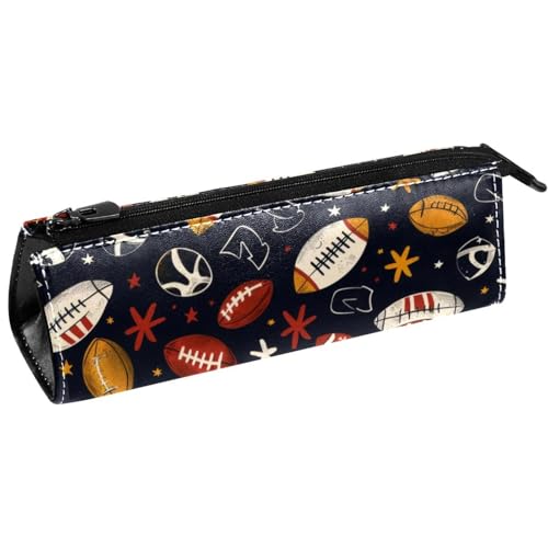 VAPOKF American Footballs Stiftetasche, Schreibwaren-Tasche, Kosmetiktasche, kompakte Reißverschlusstasche von VAPOKF