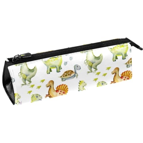 VAPOKF Baby Dinosaurier im Ei und Fußabdrücke Stifttasche Schreibwaren Beutel Bleistift Tasche Kosmetiktasche Tasche Kompakte Reißverschlusstasche, multi, 5.5 ×6 ×20CM/2.2x2.4x7.9 in, von VAPOKF