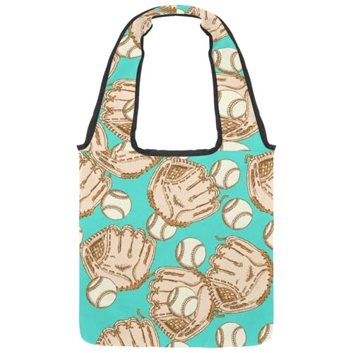 VAPOKF Baseball- und Handschuhe-Tragetaschen, Damen-Schulterhandtaschen, große wiederverwendbare Tragetasche, Schultertasche für Schule, Arbeit, Büro, Reisen, Einkaufen, Freizeit VAPOKF Baseball- und Handschuhe-Tragetaschen, Damen-Schulterhandtaschen, große wiederverwendbare Tragetasche, Schultertasche für Schule, Arbeit, Büro, Reisen, Einkaufen, Freizeit von VAPOKF