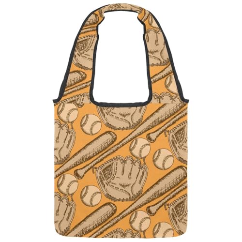 VAPOKF Baseballschläger-Ball und Handschuhe, Canvas-Tragetaschen, Damen-Schulterhandtaschen, große wiederverwendbare Tragetasche, Schultertasche für Schule, Arbeit, Büro, Reisen, Einkaufen, Freizeit VAPOKF Baseballschläger-Ball und Handschuhe, Canvas-Tragetaschen, Damen-Schulterhandtaschen, große wiederverwendbare Tragetasche, Schultertasche für Schule, Arbeit, Büro, Reisen, Einkaufen, Freizeit von VAPOKF