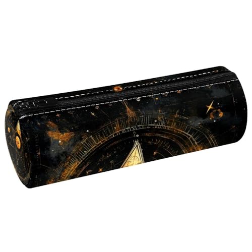 VAPOKF Bill Cipher Wheel Zodiac Leather Barrel Pen Case Coin Purse Cosmetic Makeup Bag for Student Stationery School Office Storage VAPOKF Bill Cipher Wheel Zodiac Leather Barrel Pen Case Coin Purse Cosmetic Makeup Bag for Student Stationery School Office Storage von VAPOKF