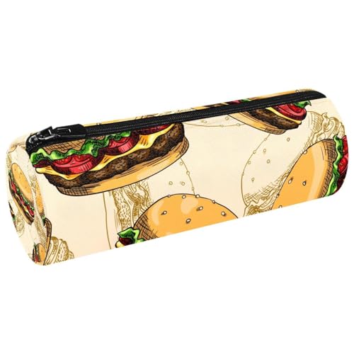 VAPOKF Bueger Federmäppchen aus Segeltuch, nahtloses Muster, Geldbörse, Kosmetiktasche, Make-up-Tasche für Studenten, Schreibwaren, Schule, Büro, Aufbewahrung, multi, 20x6.3cm/7.9x2.5in, Federmäppchen von VAPOKF