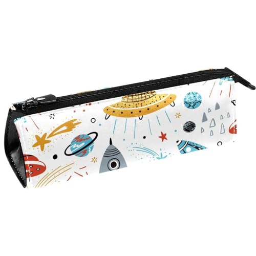 VAPOKF Cartoon Raketen Planeten Sterne Kometen Stift Tasche Schreibwaren Beutel Bleistift Tasche Kosmetiktasche Tasche Kompakte Reißverschlusstasche, multi, 5.5 ×6 ×20CM/2.2x2.4x7.9 in, von VAPOKF