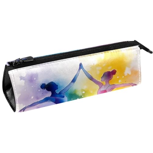 VAPOKF Dacing Federmäppchen für Mädchen, Ballerina, Schreibwaren, Kosmetiktasche, kompakte Reißverschlusstasche von VAPOKF