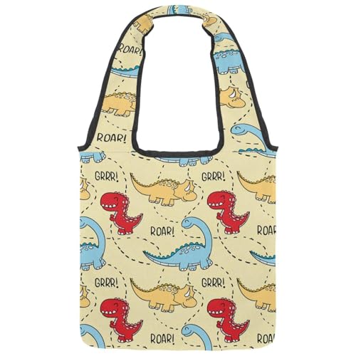 VAPOKF Farbige Dinosaurier-Canvas-Tragetaschen, Damen-Schulterhandtaschen, große wiederverwendbare Tragetasche, Schultertasche für Schule, Arbeit, Büro, Reisen, Einkaufen, Freizeit VAPOKF Farbige Dinosaurier-Canvas-Tragetaschen, Damen-Schulterhandtaschen, große wiederverwendbare Tragetasche, Schultertasche für Schule, Arbeit, Büro, Reisen, Einkaufen, Freizeit von VAPOKF