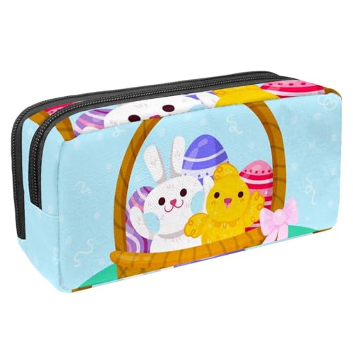 VAPOKF Federmäppchen, Federmäppchen, Schüler-Schreibwaren-Tasche für Teenager, Jungen, Mädchen, Schul- und Bürobedarf – Frohe Ostern, multi, 2.3x8.2x3.9in/6x21x10cm, Taschen-Organizer von VAPOKF