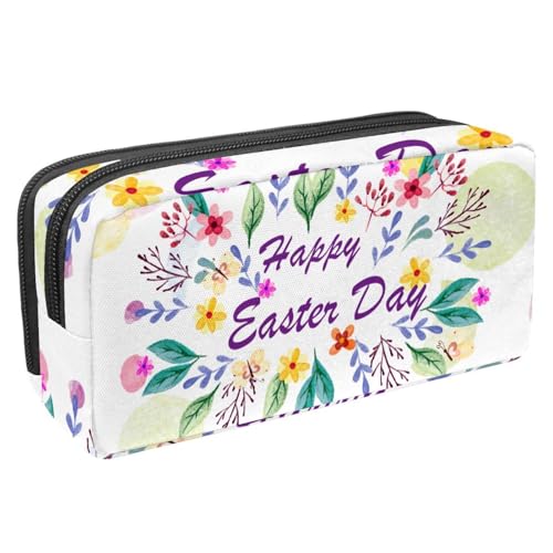 VAPOKF Federmäppchen, Federmäppchen, Schüler-Schreibwaren-Tasche für Teenager, Jungen, Mädchen, Schul- und Bürobedarf – Frohe Ostern, multi, 2.3x8.2x3.9in/6x21x10cm, Taschen-Organizer von VAPOKF