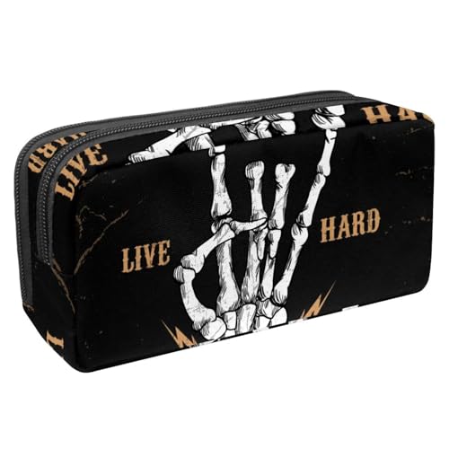 VAPOKF Federmäppchen, Federmäppchen, Schüler-Schreibwaren-Tasche für Teenager, Jungen, Mädchen, Schul- und Bürobedarf – Rock-and-Roll-Poster, multi, 2.3x8.2x3.9in/6x21x10cm, Taschen-Organizer von VAPOKF