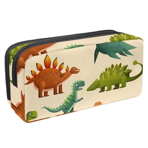 VAPOKF Federmäppchen, Federmäppchen, Schüler-Schreibwaren-Tasche für Teenager, Jungen, Mädchen, Schule, Bürobedarf – Cartoon-Dinosaurier, multi, 2.3x8.2x3.9in/6x21x10cm, Taschen-Organizer von VAPOKF