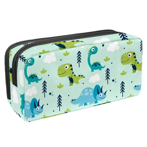 VAPOKF Federmäppchen, Federmäppchen, Schüler-Schreibwaren-Tasche für Teenager, Jungen, Mädchen, Schule, Bürobedarf – Cartoon-Dinosaurier und Wolke, multi, 2.3x8.2x3.9in/6x21x10cm, Taschen-Organizer von VAPOKF