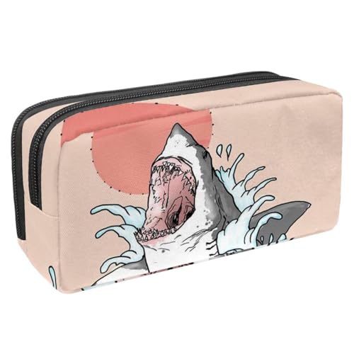 VAPOKF Federmäppchen, Federmäppchen, Schüler-Schreibwaren-Tasche für Teenager, Jungen, Mädchen, Schule, Bürobedarf – Danger Shark, multi, 2.3x8.2x3.9in/6x21x10cm, Taschen-Organizer VAPOKF Federmäppchen, Federmäppchen, Schüler-Schreibwaren-Tasche für Teenager, Jungen, Mädchen, Schule, Bürobedarf – Danger Shark, multi, 2.3x8.2x3.9in/6x21x10cm, Taschen-Organizer von VAPOKF
