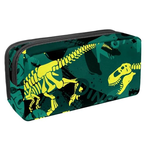 VAPOKF Federmäppchen, Federmäppchen, Schüler-Schreibwaren-Tasche für Teenager, Jungen, Mädchen, Schule, Bürobedarf – Dinosaurier, multi, 2.3x8.2x3.9in/6x21x10cm, Taschen-Organizer von VAPOKF