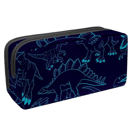 VAPOKF Federmäppchen, Federmäppchen, Schüler-Schreibwaren-Tasche für Teenager, Jungen, Mädchen, Schule, Bürobedarf – Dinosaurier, multi, 2.3x8.2x3.9in/6x21x10cm, Taschen-Organizer von VAPOKF