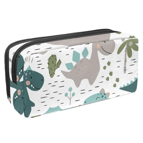 VAPOKF Federmäppchen, Federmäppchen, Schüler-Schreibwaren-Tasche für Teenager, Jungen, Mädchen, Schule, Bürobedarf – Dinosaurier-Baby mit Palme, Kaktus, multi, 2.3x8.2x3.9in/6x21x10cm, von VAPOKF