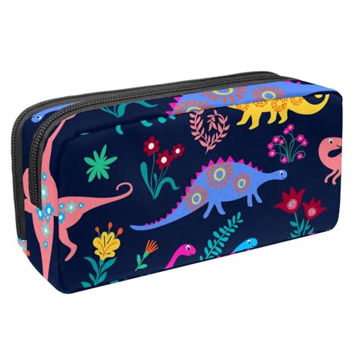 VAPOKF Federmäppchen, Federmäppchen, Schüler-Schreibwaren-Tasche für Teenager, Jungen, Mädchen, Schule, Bürobedarf – Dinosaurier-Muster, multi, 2.3x8.2x3.9in/6x21x10cm, Taschen-Organizer von VAPOKF
