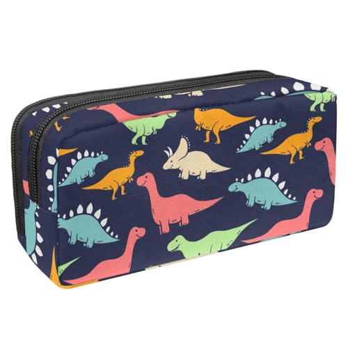 VAPOKF Federmäppchen, Federmäppchen, Schüler-Schreibwaren-Tasche für Teenager, Jungen, Mädchen, Schule, Bürobedarf – Dinosaurier-Muster, multi, 2.3x8.2x3.9in/6x21x10cm, Taschen-Organizer von VAPOKF