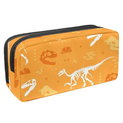 VAPOKF Federmäppchen, Federmäppchen, Schüler-Schreibwaren-Tasche für Teenager, Jungen, Mädchen, Schule, Bürobedarf – Dinosaurier-Skelett, multi, 2.3x8.2x3.9in/6x21x10cm, Taschen-Organizer von VAPOKF