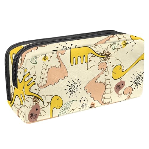 VAPOKF Federmäppchen, Federmäppchen, Schüler-Schreibwaren-Tasche für Teenager, Jungen, Mädchen, Schule, Bürobedarf – Dinosaurier-Vögel und Blätter, multi, 2.3x8.2x3.9in/6x21x10cm, Taschen-Organizer von VAPOKF