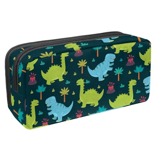 VAPOKF Federmäppchen, Federmäppchen, Schüler-Schreibwaren-Tasche für Teenager, Jungen, Mädchen, Schule, Bürobedarf – Dinosaurier im Wald, multi, 2.3x8.2x3.9in/6x21x10cm, Taschen-Organizer von VAPOKF