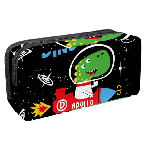 VAPOKF Federmäppchen, Federmäppchen, Schüler-Schreibwaren-Tasche für Teenager, Jungen, Mädchen, Schule, Bürobedarf – Dinosaurier im Weltraum, multi, 2.3x8.2x3.9in/6x21x10cm, Taschen-Organizer von VAPOKF