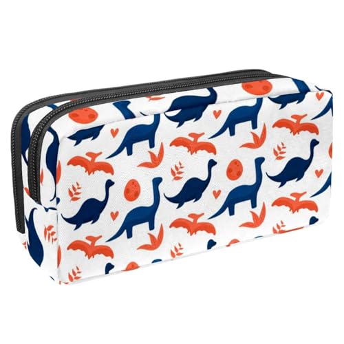 VAPOKF Federmäppchen, Federmäppchen, Schüler-Schreibwaren-Tasche für Teenager, Jungen, Mädchen, Schule, Bürobedarf – Dinosaurier und Ei mit fliegender Fledermaus, multi, 2.3x8.2x3.9in/6x21x10cm, von VAPOKF