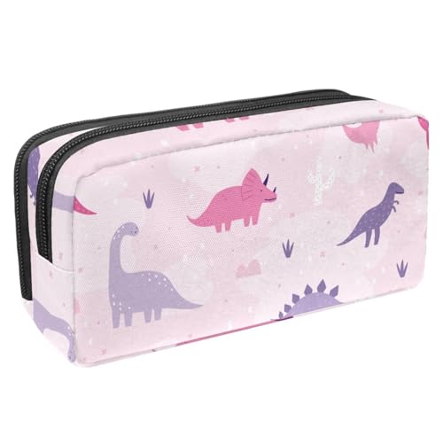 VAPOKF Federmäppchen, Federmäppchen, Schüler-Schreibwaren-Tasche für Teenager, Jungen, Mädchen, Schule, Bürobedarf – Dinosaurier und Kaktus, multi, 2.3x8.2x3.9in/6x21x10cm, Taschen-Organizer von VAPOKF