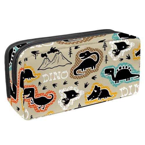 VAPOKF Federmäppchen, Federmäppchen, Schüler-Schreibwaren-Tasche für Teenager, Jungen, Mädchen, Schule, Bürobedarf – Dinosaurier und Knochen, multi, 2.3x8.2x3.9in/6x21x10cm, Taschen-Organizer von VAPOKF