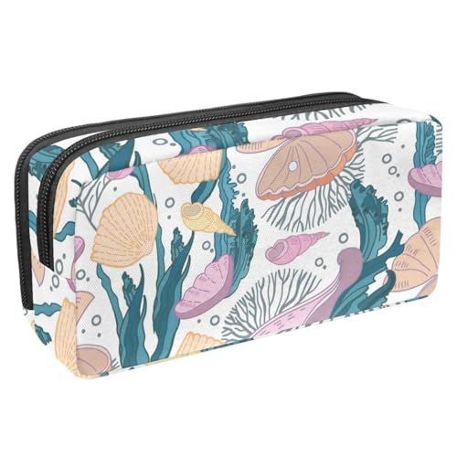 VAPOKF Federmäppchen, Federmäppchen, Schüler-Schreibwaren-Tasche für Teenager, Jungen, Mädchen, Schule, Bürobedarf – Muschelmuschel und Schalen, multi, 2.3x8.2x3.9in/6x21x10cm, Taschen-Organizer von VAPOKF