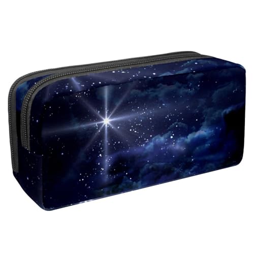 VAPOKF Federmäppchen, Federmäppchen, Schüler-Schreibwaren-Tasche für Teenager, Jungen, Mädchen, Schule, Bürobedarf – Sternenhimmel Weltraum, multi, 2.3x8.2x3.9in/6x21x10cm, Taschen-Organizer von VAPOKF