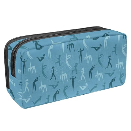 VAPOKF Federmäppchen, Federmäppchen, Schüler-Schreibwaren-Tasche für Teenager, Jungen, Mädchen, Schule, Bürobedarf – Titness Woman Silhouette, multi, 2.3x8.2x3.9in/6x21x10cm, Taschen-Organizer von VAPOKF