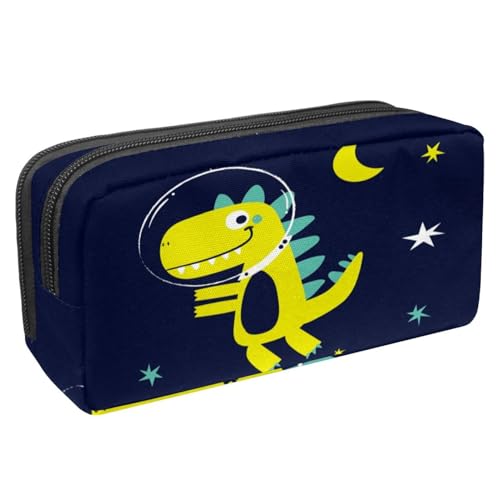 VAPOKF Federmäppchen, Federmäppchen, Schüler-Schreibwaren-Tasche für Teenager, Jungen, Mädchen, Schule, Bürobedarf – Weltraum-Dinosaurier-Abenteuer, multi, 2.3x8.2x3.9in/6x21x10cm, Taschen-Organizer von VAPOKF