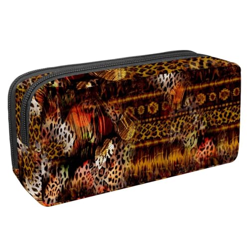 VAPOKF Federmäppchen, Federmäppchen, Schüler-Schreibwaren-Tasche für Teenager, Jungen, Mädchen, Schule, Bürobedarf – abstrakte Wildtier-Hautstruktur, multi, 2.3x8.2x3.9in/6x21x10cm, Taschen-Organizer von VAPOKF