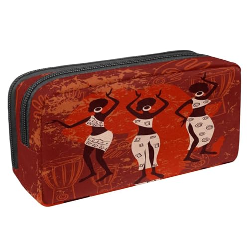 VAPOKF Federmäppchen, Federmäppchen, Schüler-Schreibwaren-Tasche für Teenager, Jungen, Mädchen, Schule, Bürobedarf – afrikanische Kunst Frauen, multi, 2.3x8.2x3.9in/6x21x10cm, Taschen-Organizer von VAPOKF