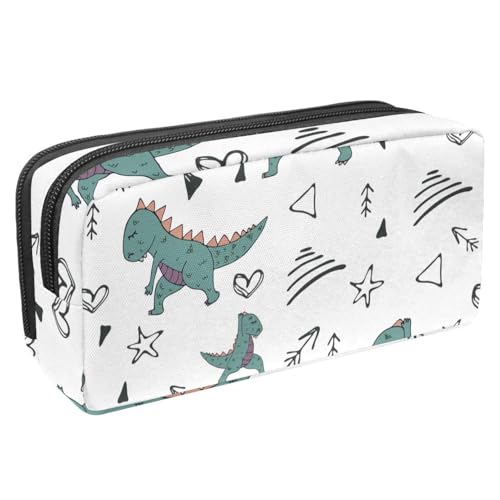 VAPOKF Federmäppchen, Federmäppchen, Schüler-Schreibwaren-Tasche für Teenager, Jungen, Mädchen, Schule, Bürobedarf – lustige Yoga-Dinosaurier, multi, 2.3x8.2x3.9in/6x21x10cm, Taschen-Organizer von VAPOKF