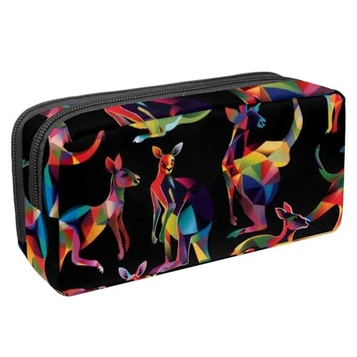 VAPOKF Federmäppchen, Federmäppchen, Schüler-Schreibwaren-Tasche für Teenager, Jungen, Mädchen, Schule, Bürobedarf – mehrfarbiges Australien-Känguru, multi, 2.3x8.2x3.9in/6x21x10cm, Taschen-Organizer von VAPOKF
