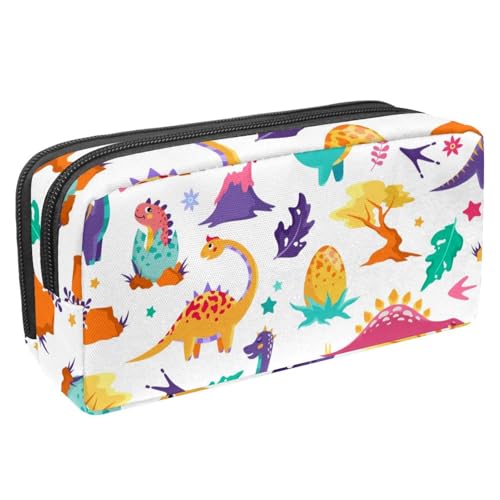 VAPOKF Federmäppchen, Federmäppchen, Schüler-Schreibwaren-Tasche für Teenager, Jungen, Mädchen, Schule, Bürobedarf – niedliche Dinosaurier-Vulkane, multi, 2.3x8.2x3.9in/6x21x10cm, Taschen-Organizer von VAPOKF