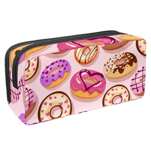 VAPOKF Federmäppchen, Federmäppchen, Schüler-Schreibwaren-Tasche für Teenager, Jungen, Mädchen, Schule, Bürobedarf – süße Donuts mit Streuseln, multi, 2.3x8.2x3.9in/6x21x10cm, Taschen-Organizer von VAPOKF