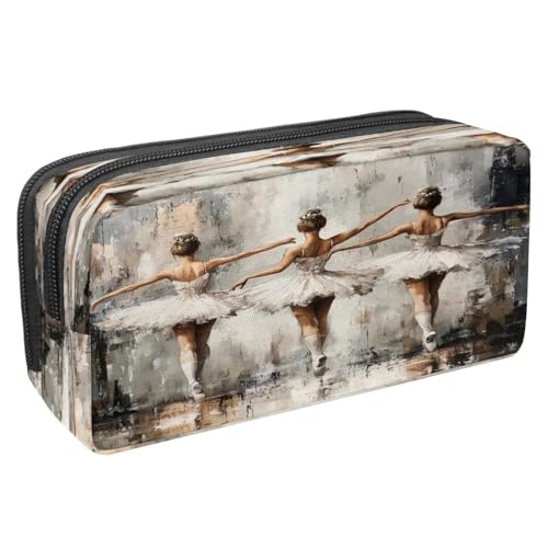 VAPOKF Federmäppchen, Federmäppchen, Schüler-Schreibwaren-Tasche mit Reißverschluss, für Jungen, Mädchen, Schul- und Bürobedarf, Ballerinas, tanzende Mädchen, multi, 2.3x8.2x3.9in/6x21x10cm von VAPOKF