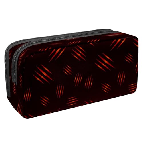 VAPOKF Federmäppchen, Federmäppchen, Schüler-Schreibwaren-Tasche mit Reißverschluss, für Jungen und Mädchen, Schul- und Bürobedarf, Tyrannosaurer-Dinosaurier-Skelett, tropisches Blatt, Tigerkrallen, von VAPOKF