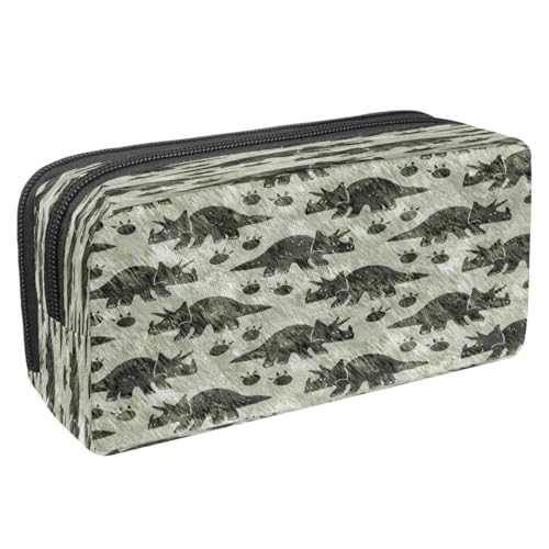 VAPOKF Federmäppchen, Federmäppchen, Schüler-Schreibwaren-Tasche mit Reißverschluss, für Jungen und Mädchen, Schul- und Bürobedarf, niedliches Lama, Jurassic Dinosaurier Fossil, von VAPOKF