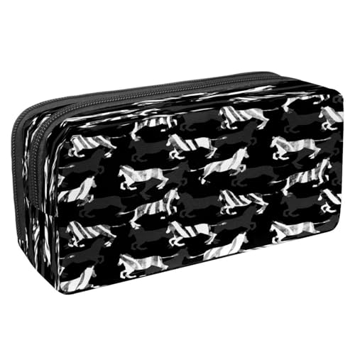 VAPOKF Federmäppchen, Federmäppchen, Schüler-Schreibwaren-Tasche mit Reißverschluss, für Jungen und Mädchen, Schul- und Bürobedarf, schwarze Kuh-Drucke, Milch, Schwarz-weiße VAPOKF Federmäppchen, Federmäppchen, Schüler-Schreibwaren-Tasche mit Reißverschluss, für Jungen und Mädchen, Schul- und Bürobedarf, schwarze Kuh-Drucke, Milch, Schwarz-weiße von VAPOKF