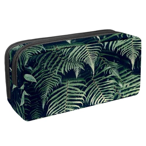 VAPOKF Federmäppchen, Schüler-Schreibwaren-Tasche für Teenager, Jungen, Mädchen, Schul- und Bürobedarf – Naturwaldpflanzengrün, multi, 2.3x8.2x3.9in/6x21x10cm, Taschen-Organizer von VAPOKF