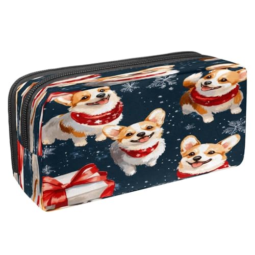 VAPOKF Federmäppchen, Stiftetasche, Schüler-Schreibwaren-Tasche mit Reißverschluss, für Jungen und Mädchen, Schul- und Bürobedarf, roter Schal, multi, 2.3x8.2x3.9in/6x21x10cm, Federmäppchen von VAPOKF